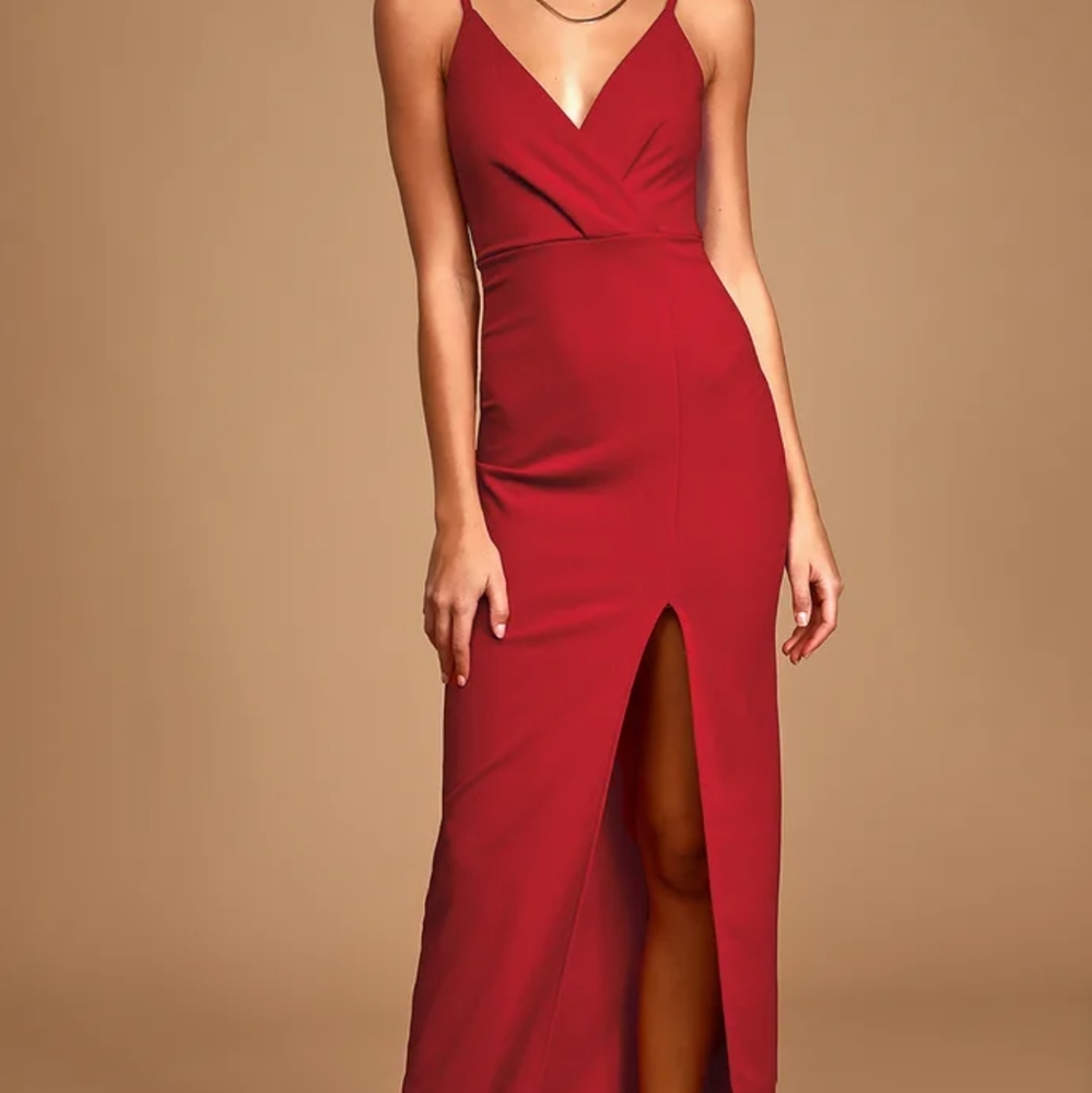 Lulus Red Lace Maxi Dress